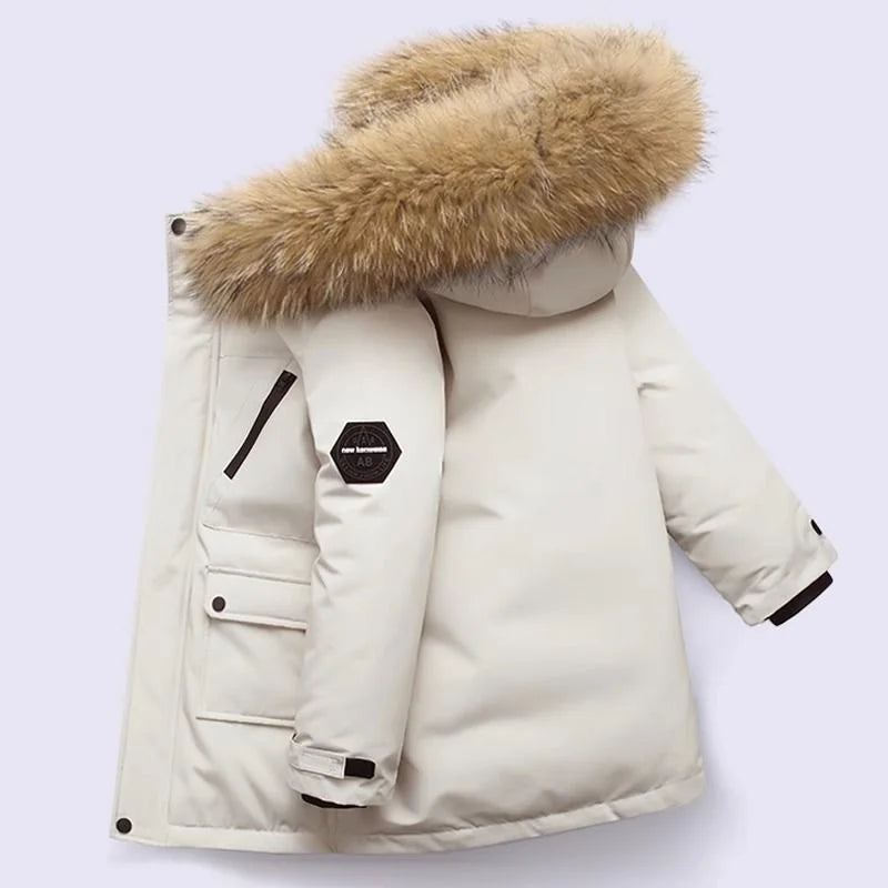 NIKO - Winterjas met bontvoering voor kinderen