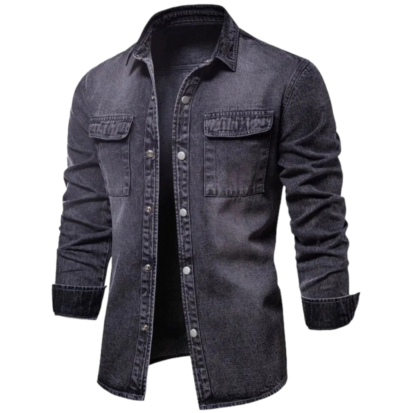 RANGER - Klassiek denim overhemd met knoopsluiting