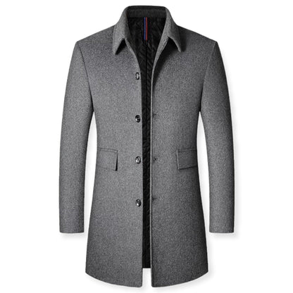 BROOKS – Slim fit jas met knoopsluiting voor een elegante en moderne look