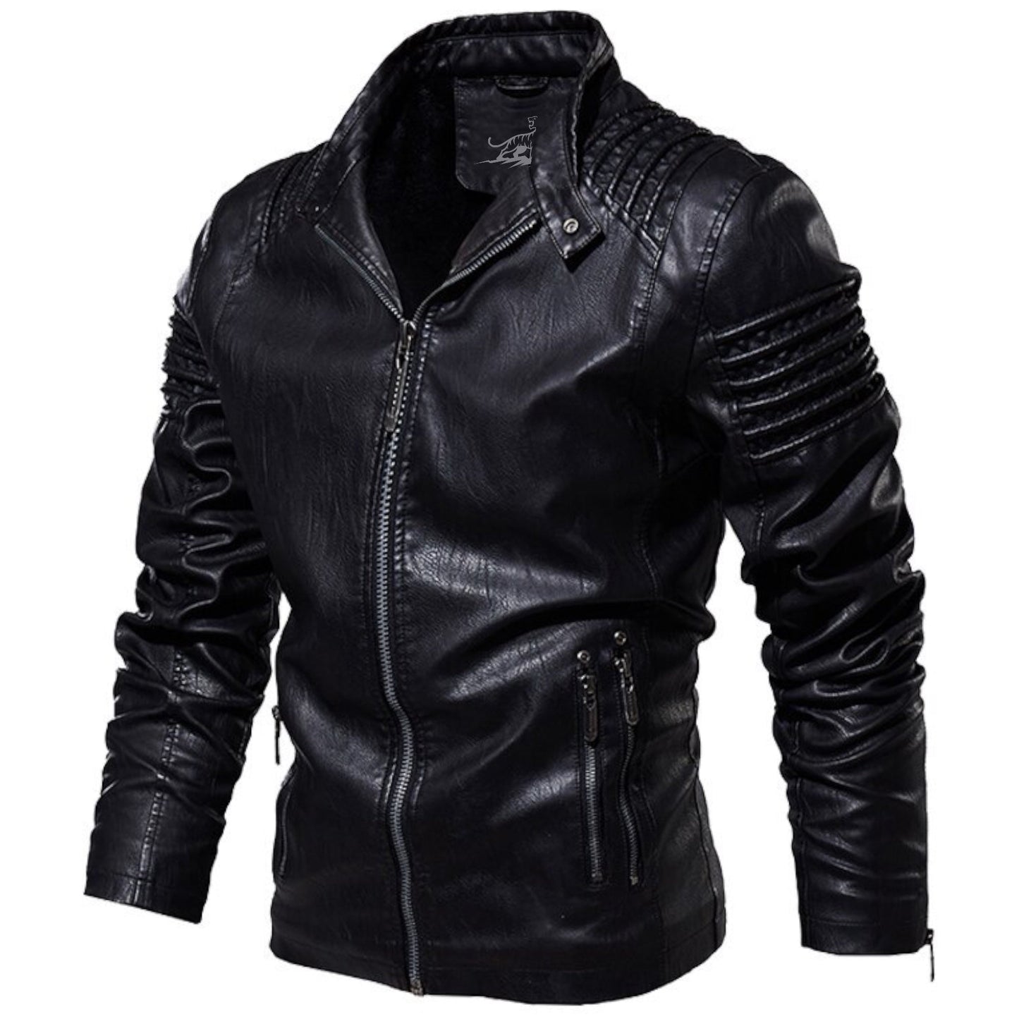 BLAKE – Leren jack met ritssluiting en zakken voor een stoere en tijdloze look