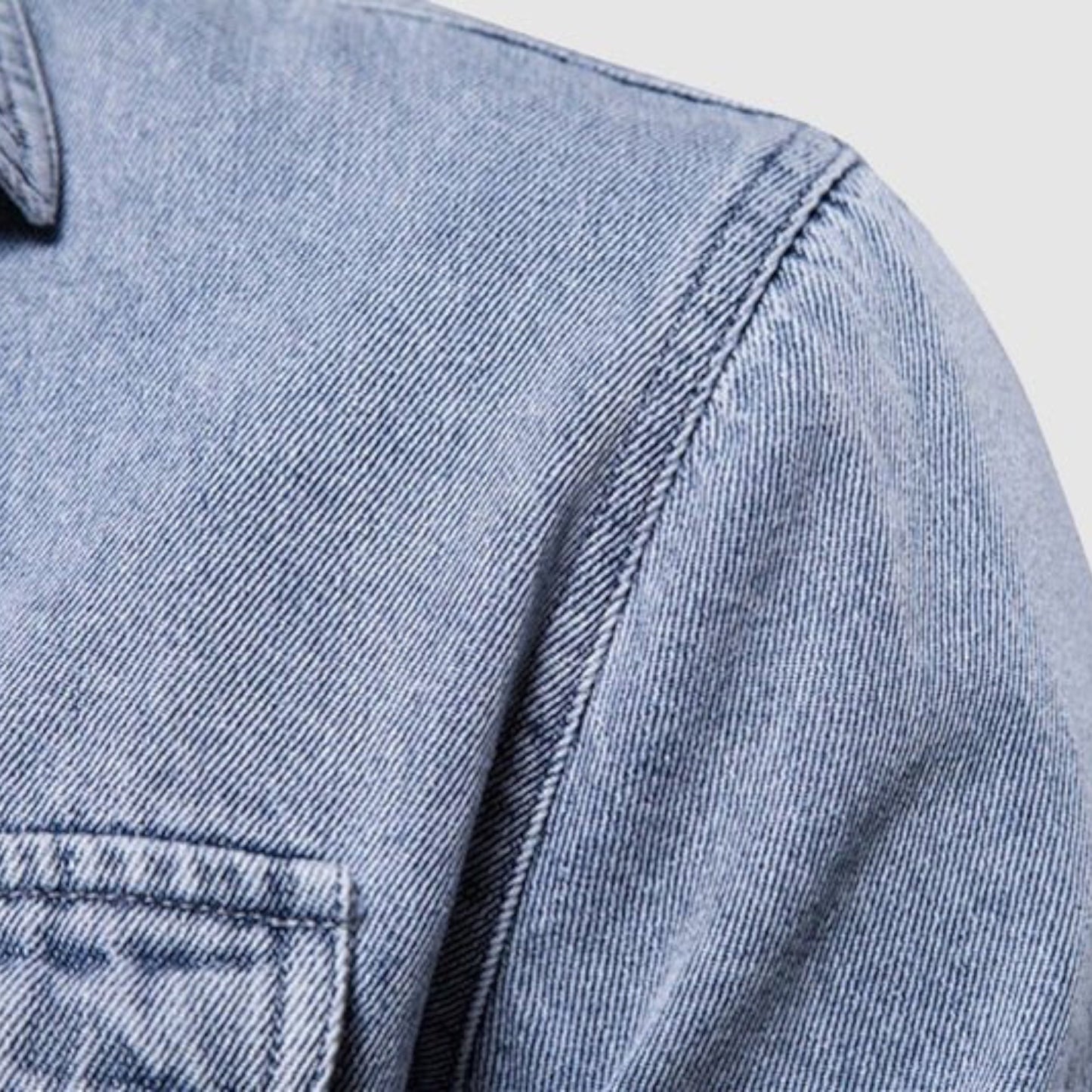 RANGER - Klassiek denim overhemd met knoopsluiting