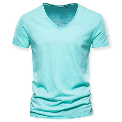 LEON - Casual herenoverhemd met V-hals voor een moeiteloze look