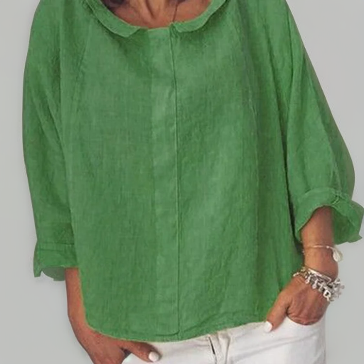 Luchtig losvallend dames T-shirt met V-hals – Aurelienne Top - Glamorix