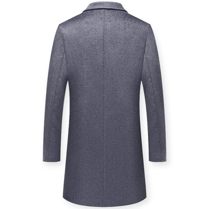 JULIAN - Lange jas met knoopsluiting en elegante uitstraling