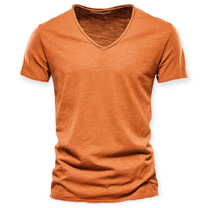 LEON - Casual herenoverhemd met V-hals voor een moeiteloze look