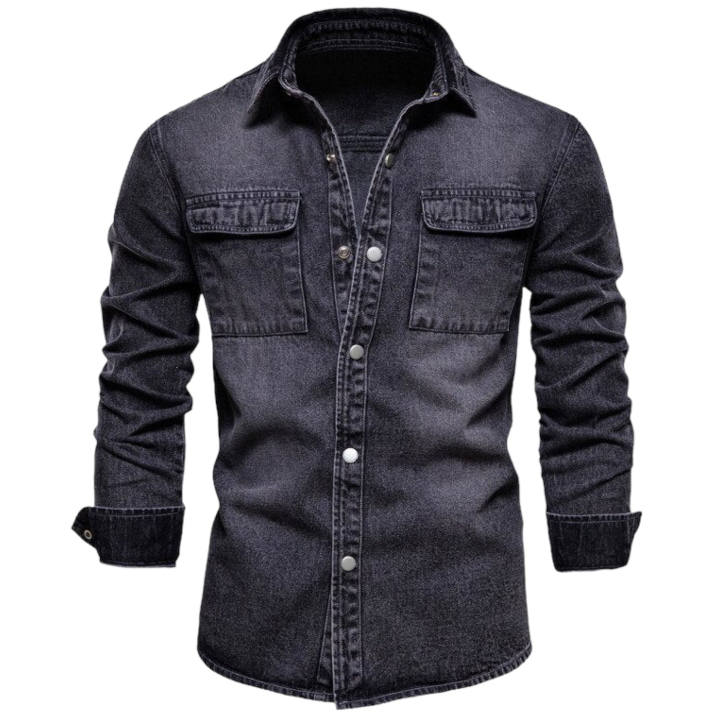 RANGER - Klassiek denim overhemd met knoopsluiting