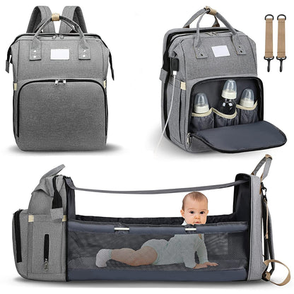 Multifunctionele luierrugzak met uitklapbaar babynest – NOMI NESTPACK - Glamorix