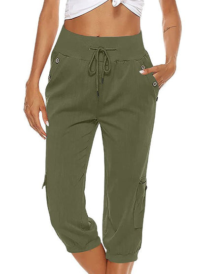 Comfortabele capribroek met verstelbare taille – LINA