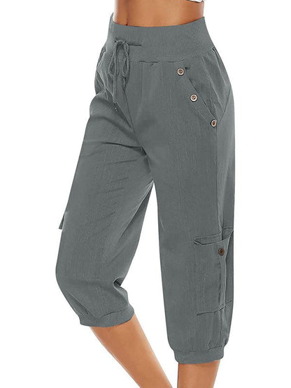 Comfortabele capribroek met verstelbare taille – LINA