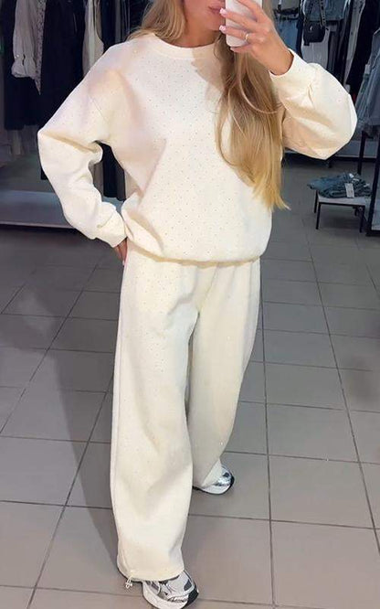 LUXE - Sprankelende casual lounge set met pailletten details