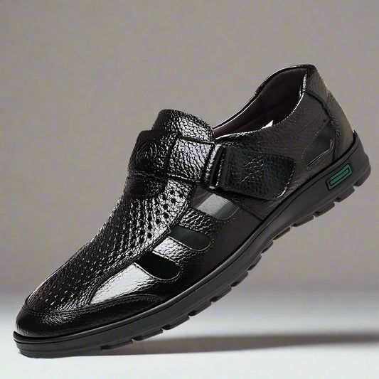 Klassieke Leren Zomersandalen voor Heren – SOLVANO