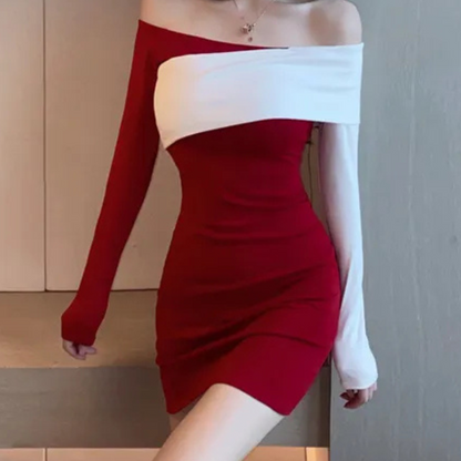 NOVA - Bodycon mini-jurk met één schouder