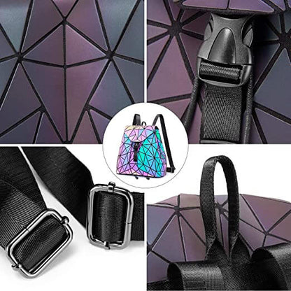 Stijlvolle reflecterende damesrugzak met holografisch effect – LumoraGlow - Glamorix