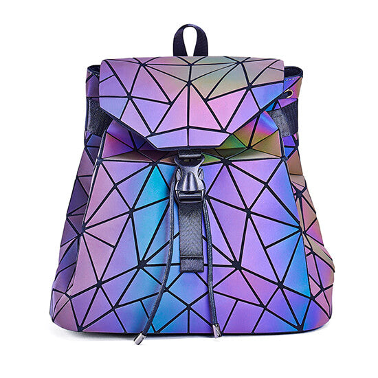 Stijlvolle reflecterende damesrugzak met holografisch effect – LumoraGlow - Glamorix