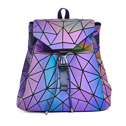 Stijlvolle reflecterende damesrugzak met holografisch effect – LumoraGlow - Glamorix
