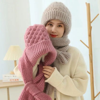 NOVA – Gebreide wintermuts en sjaal set voor ultieme warmte