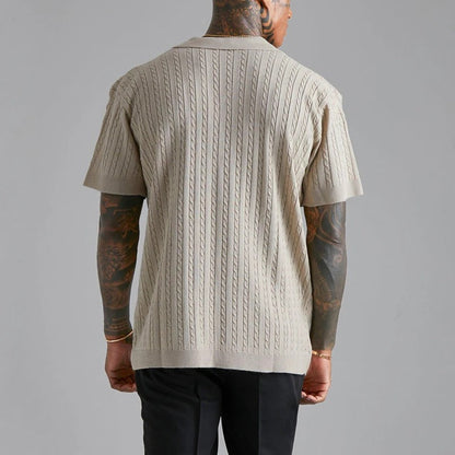 Stijlvol Gebreid Poloshirt voor Heren met Knopen – MARÉLIO