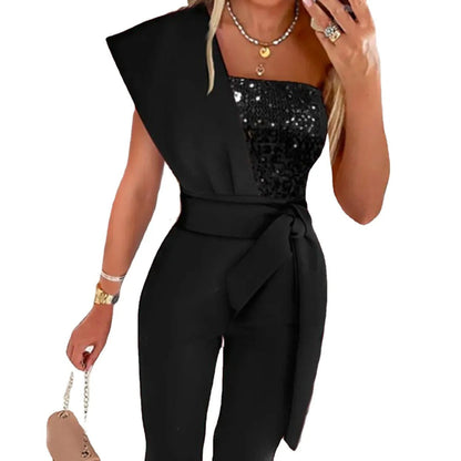 ELYSIA - Asymmetrische avondjumpsuit voor vrouwen