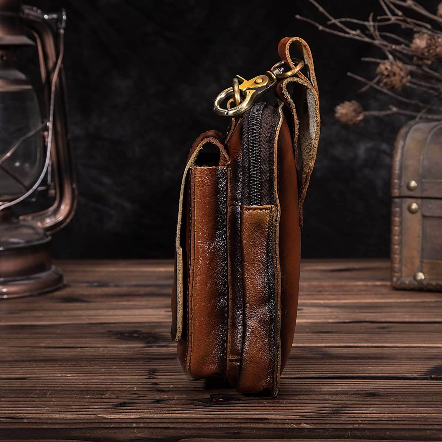 Stoere leren heren heuptas – Veyron LeatherBeltBag - Glamorix