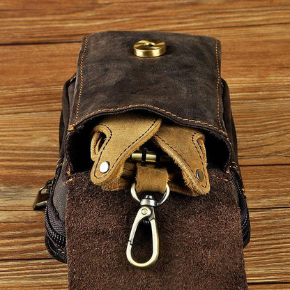 Stoere leren heren heuptas – Veyron LeatherBeltBag - Glamorix