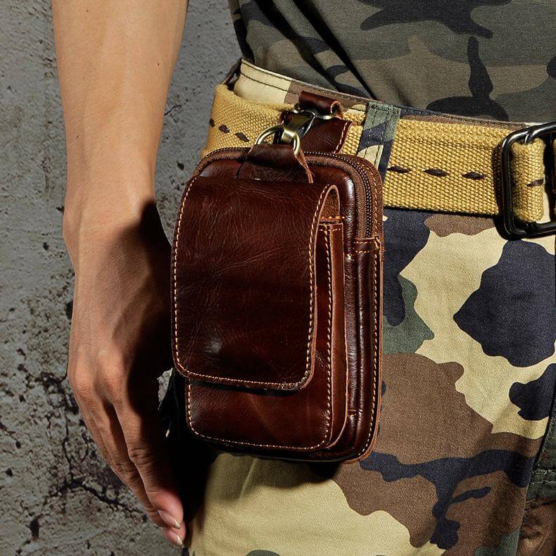 Stoere leren heren heuptas – Veyron LeatherBeltBag - Glamorix