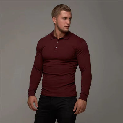 Stijlvol Heren Longsleeve Poloshirt voor Elke Gelegenheid – LUMERO