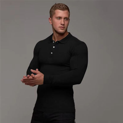 Stijlvol Heren Longsleeve Poloshirt voor Elke Gelegenheid – LUMERO