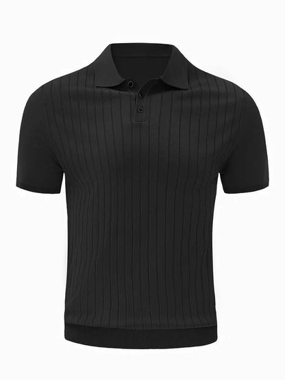 Modieuze Geribbelde Zomerpolo voor Heren – LUMERO