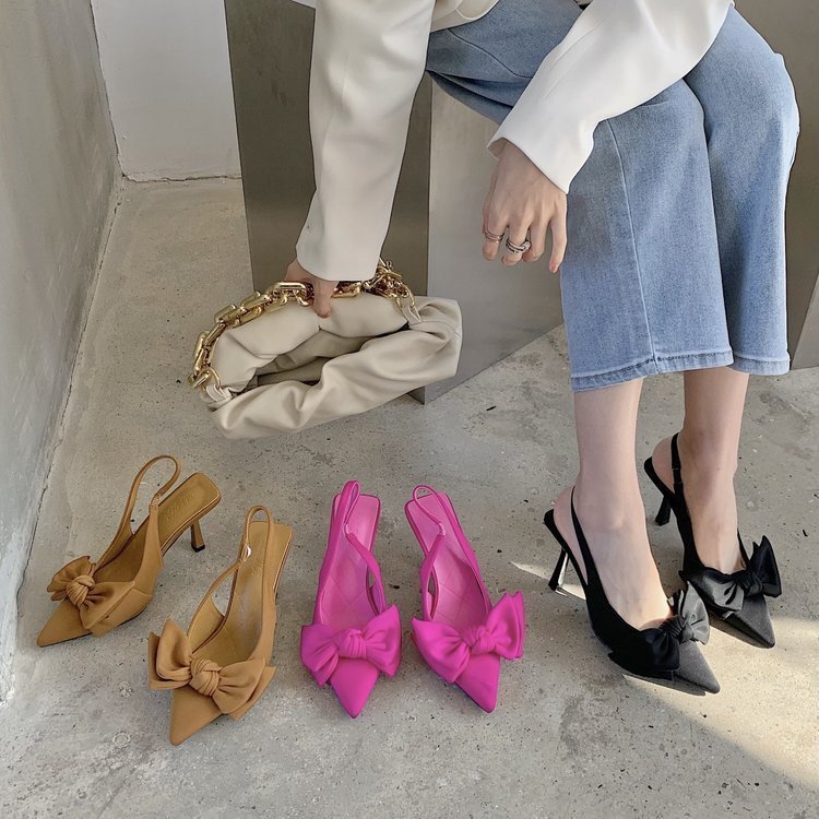 Elegante damespumps met strikdetail en comfortabele hak – AMÉLIA BOW - Glamorix