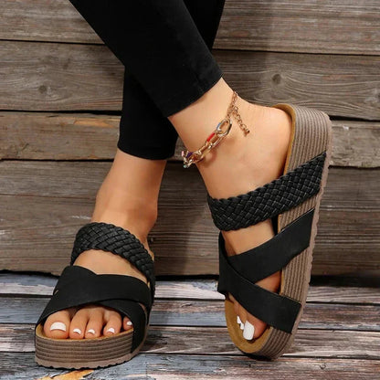 Moderne dames sandalen met dikke zool en comfortabel voetbed – SoleviaLift - Glamorix