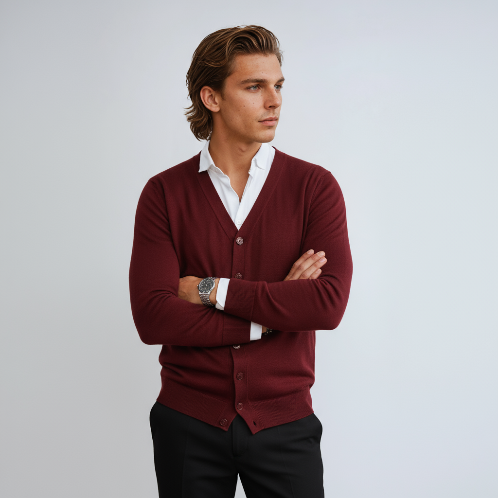 TINHO – Heren vest met V-hals en knoopsluiting - Glamorix