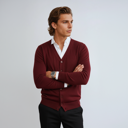 TINHO – Heren vest met V-hals en knoopsluiting - Glamorix