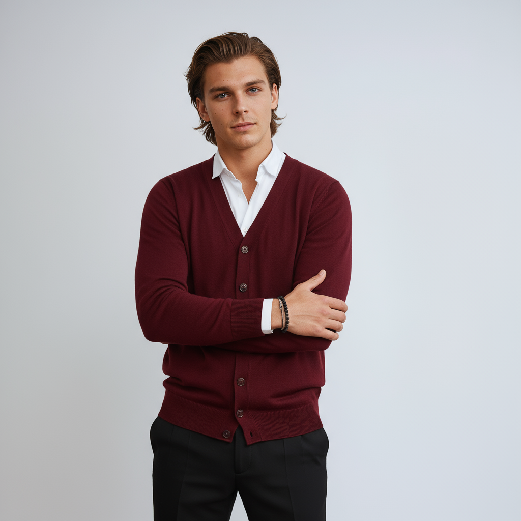 TINHO – Heren vest met V-hals en knoopsluiting - Glamorix