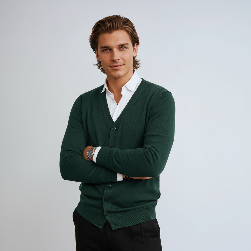 TINHO – Heren vest met V-hals en knoopsluiting - Glamorix