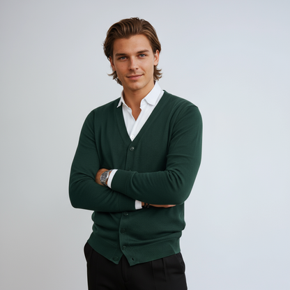 TINHO – Heren vest met V-hals en knoopsluiting - Glamorix