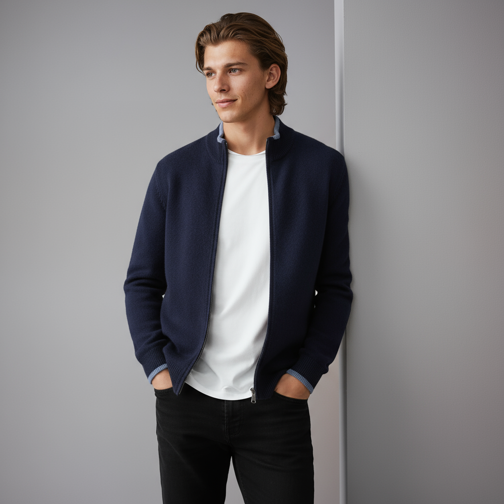 RIKU – Heren vest met ritssluiting en sportieve uitstraling - Glamorix