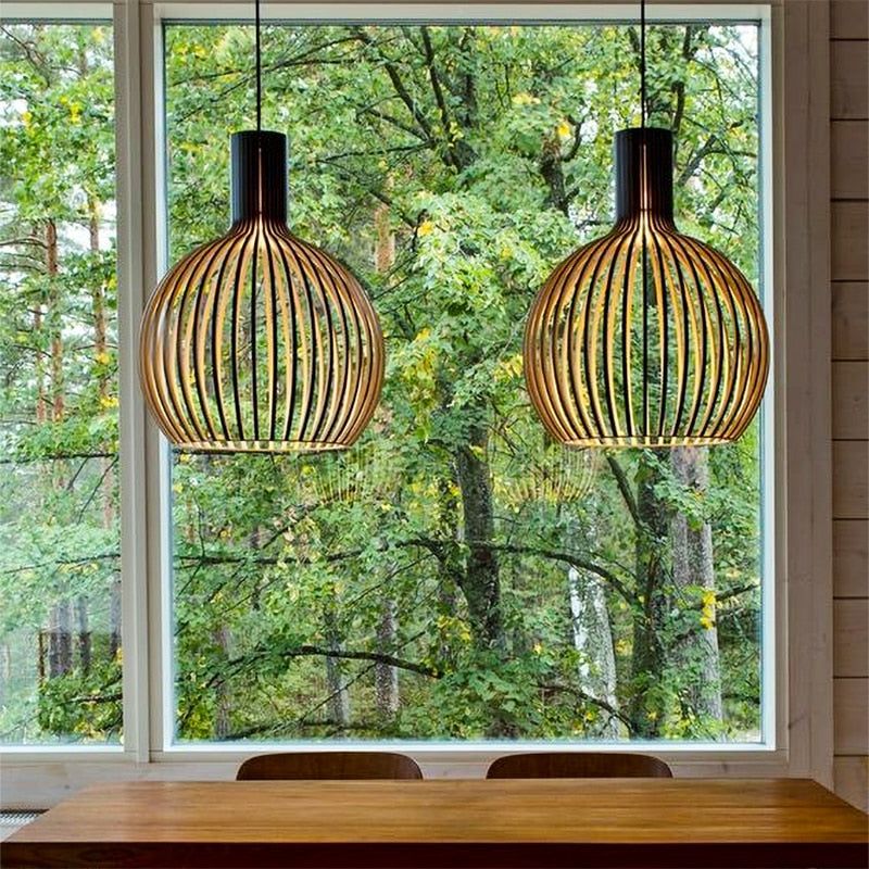 WOODLUST - Handgemaakte Houten Hanglamp voor Tijdloze Elegantie