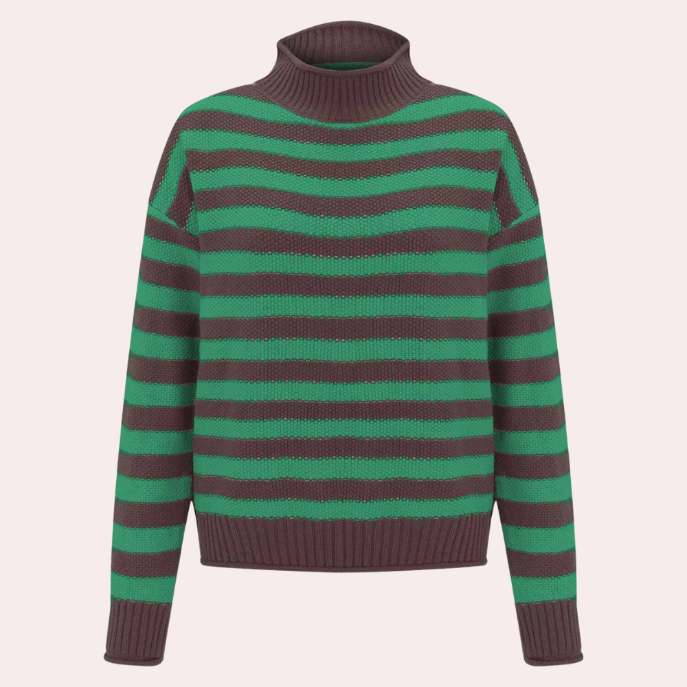 LIVIA - Gestreepte oversized coltrui voor dames