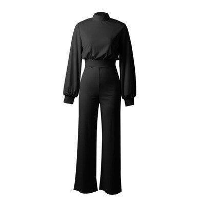 AMELIA - Jumpsuit met hoge taille en wijde pijpen voor dames