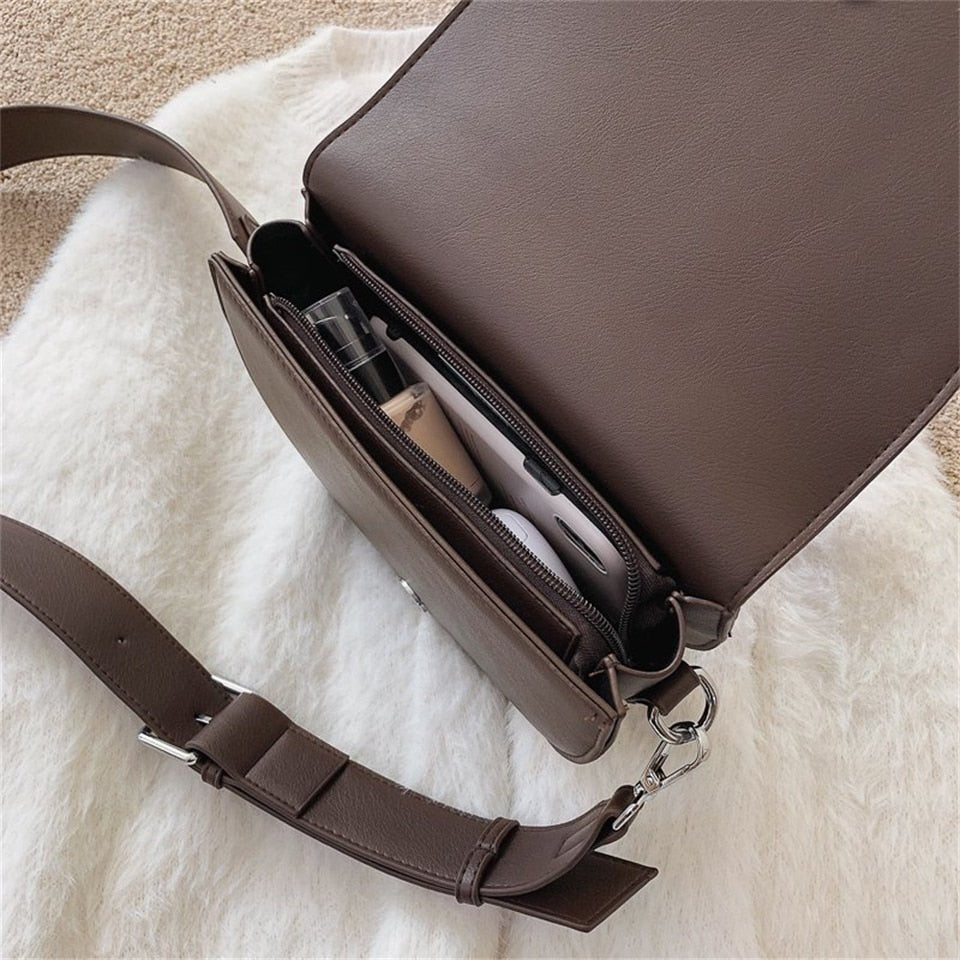 Stijlvolle saddle crossbody tas voor dames – Solea Saddle - Glamorix