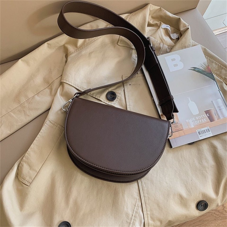 Stijlvolle saddle crossbody tas voor dames – Solea Saddle - Glamorix