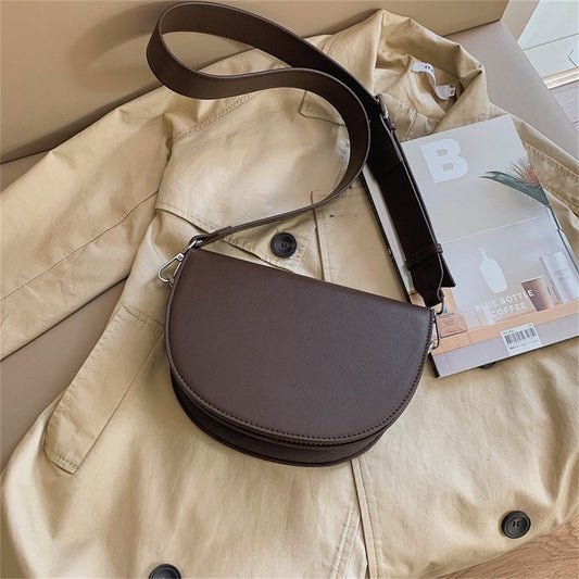 Stijlvolle saddle crossbody tas voor dames – Solea Saddle - Glamorix
