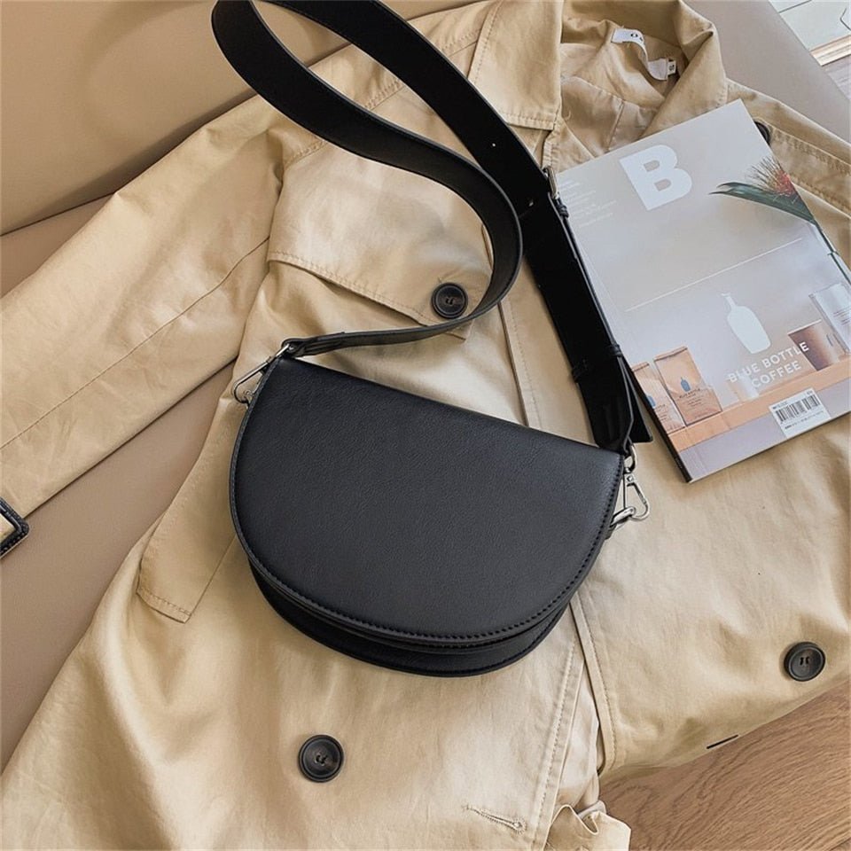 Stijlvolle saddle crossbody tas voor dames – Solea Saddle - Glamorix