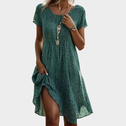Comfortabele losvallende damesjurk met minimalistisch design – AluraEase Dress - Glamorix