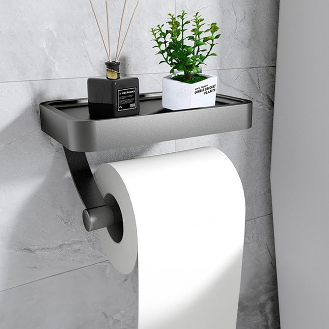 ORGANIZA - Moderne wandtoiletrolhouder met opbergplank