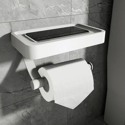 ORGANIZA - Moderne wandtoiletrolhouder met opbergplank