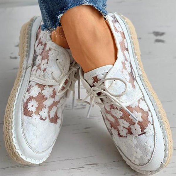 Orthopedische sneakers voor dames met bloemendessin – Floriva BloomWalk - Glamorix