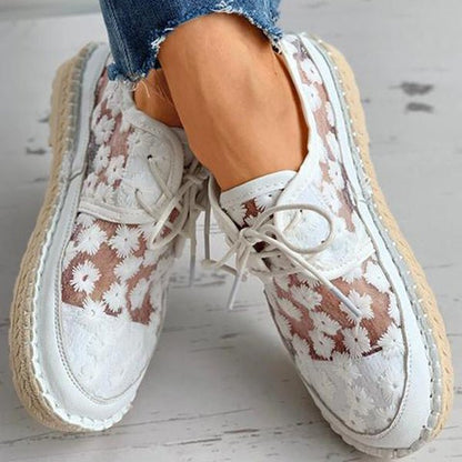 Orthopedische sneakers voor dames met bloemendessin – Floriva BloomWalk - Glamorix
