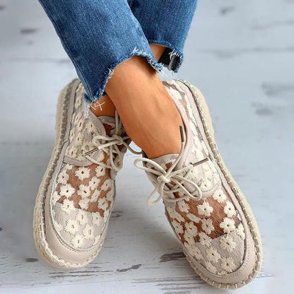 Orthopedische sneakers voor dames met bloemendessin – Floriva BloomWalk - Glamorix
