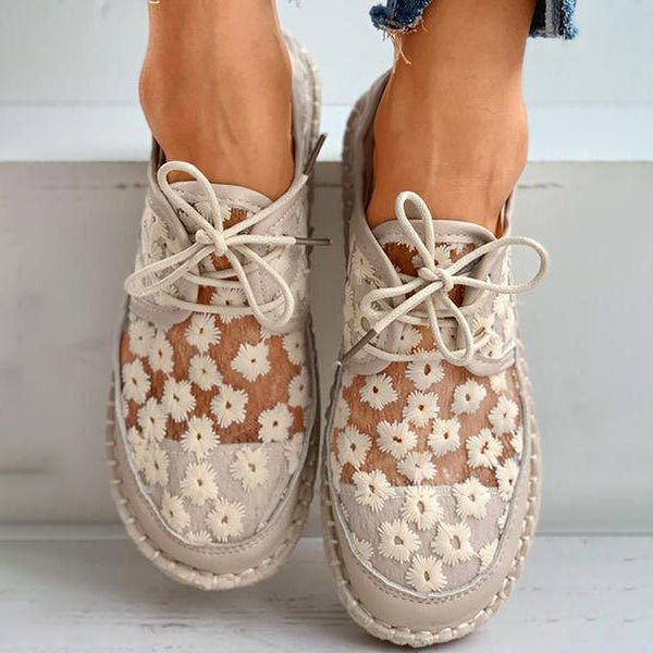 Orthopedische sneakers voor dames met bloemendessin – Floriva BloomWalk - Glamorix
